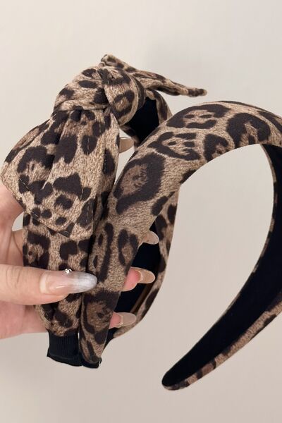 Leopard Polyester Wide Headband - Drazelle Store