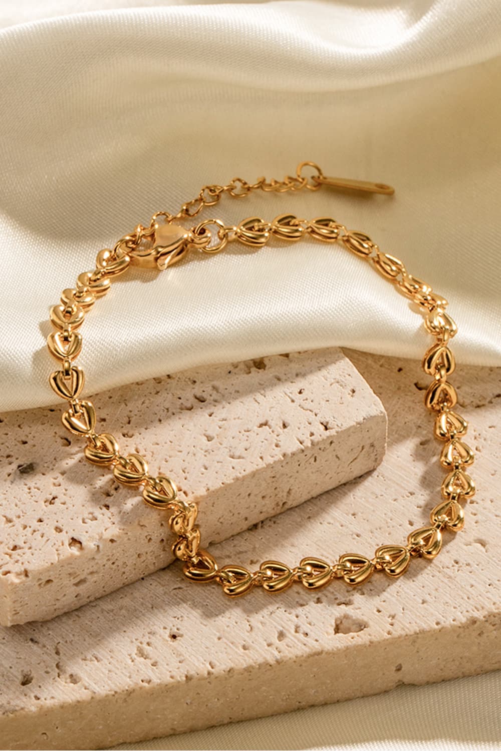 Heart Chain Lobster Clasp Bracelet - Drazelle Store