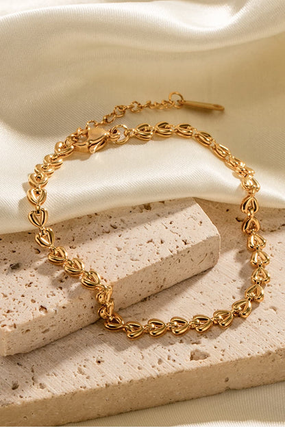Heart Chain Lobster Clasp Bracelet - Drazelle Store