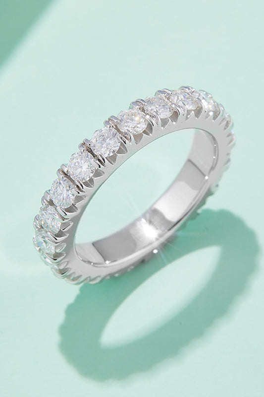 Adored 2.3 Carat Moissanite 925 Sterling Silver Eternity Ring - Drazelle Store