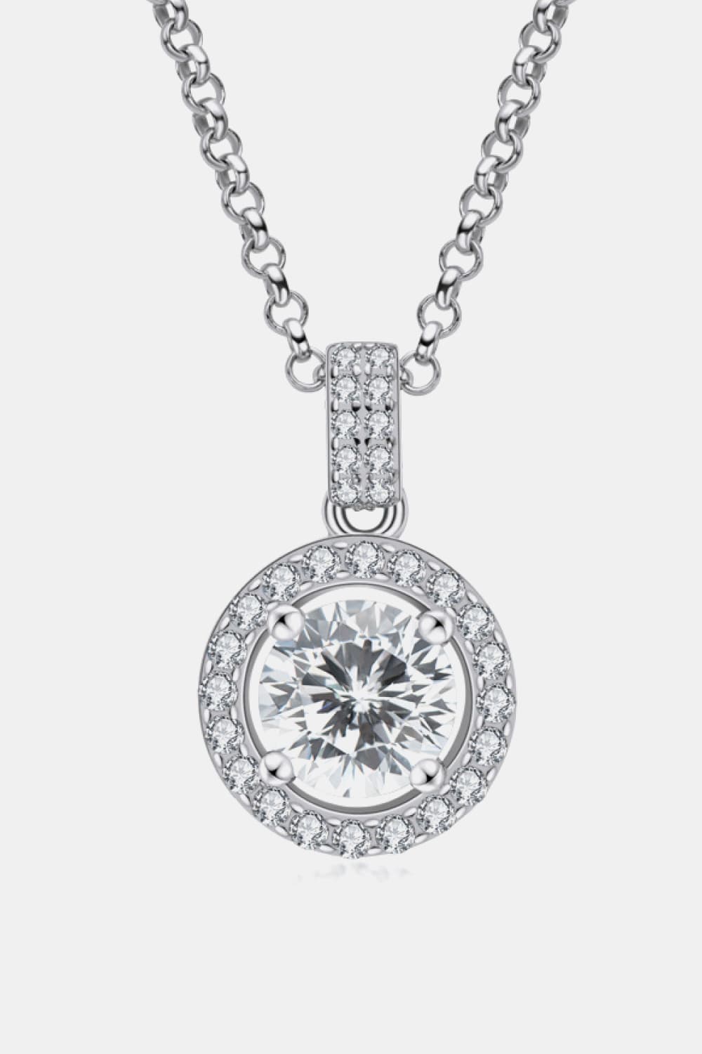 Zircon Pendant 925 Sterling Silver Necklace - Drazelle Store