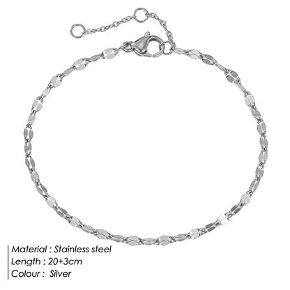 Non-fading Women's Stainless Steel Anklets - Drazelle Store