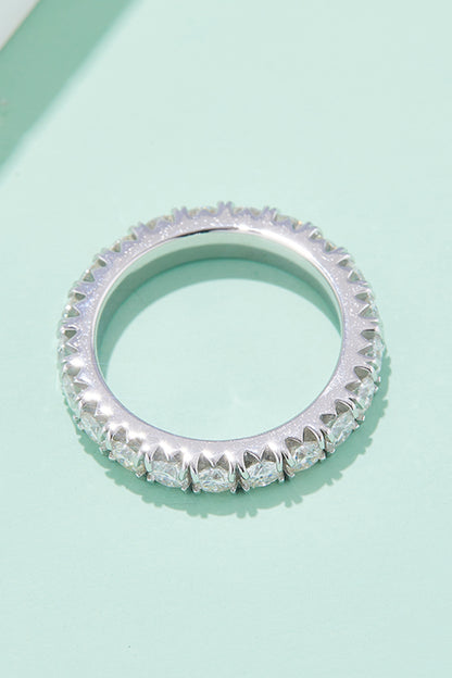 Adored 2.3 Carat Moissanite 925 Sterling Silver Eternity Ring - Drazelle Store