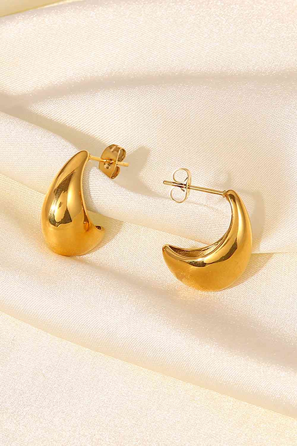 Stainless Steel C-Hoop Earrings - Drazelle Store