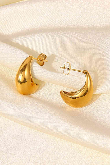 Stainless Steel C-Hoop Earrings - Drazelle Store