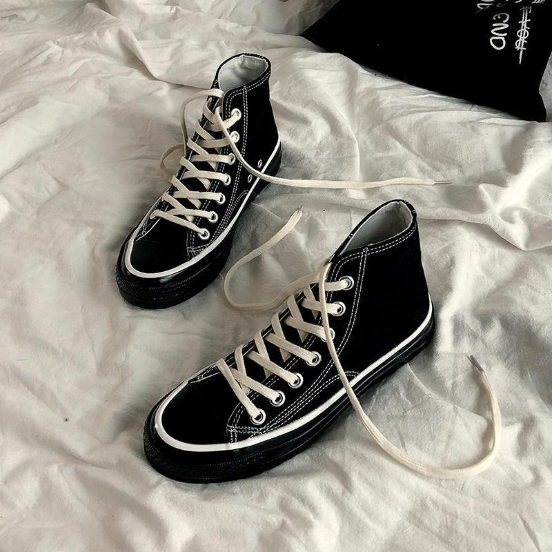 Black canvas shoes - Drazelle Store