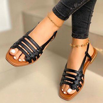 Flat round toe sandals - Drazelle Store