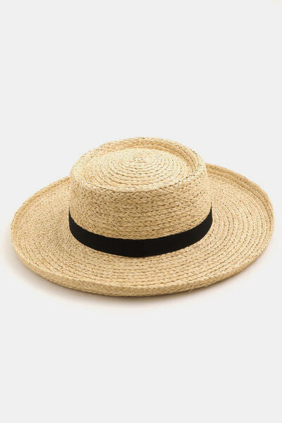 Fame Wide Brim Straw Weave Hat - Drazelle Store