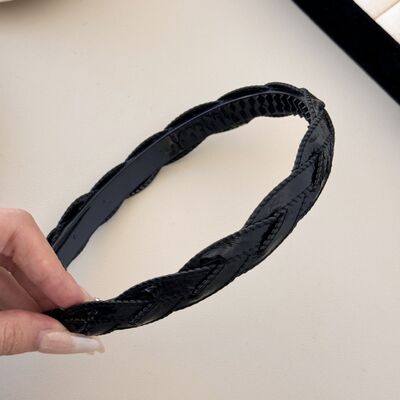 PU Leather Braided Hair Headband - Drazelle Store