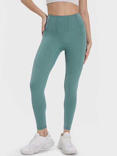 Millennia Pocketed High Waist Active Leggings - Drazelle Store