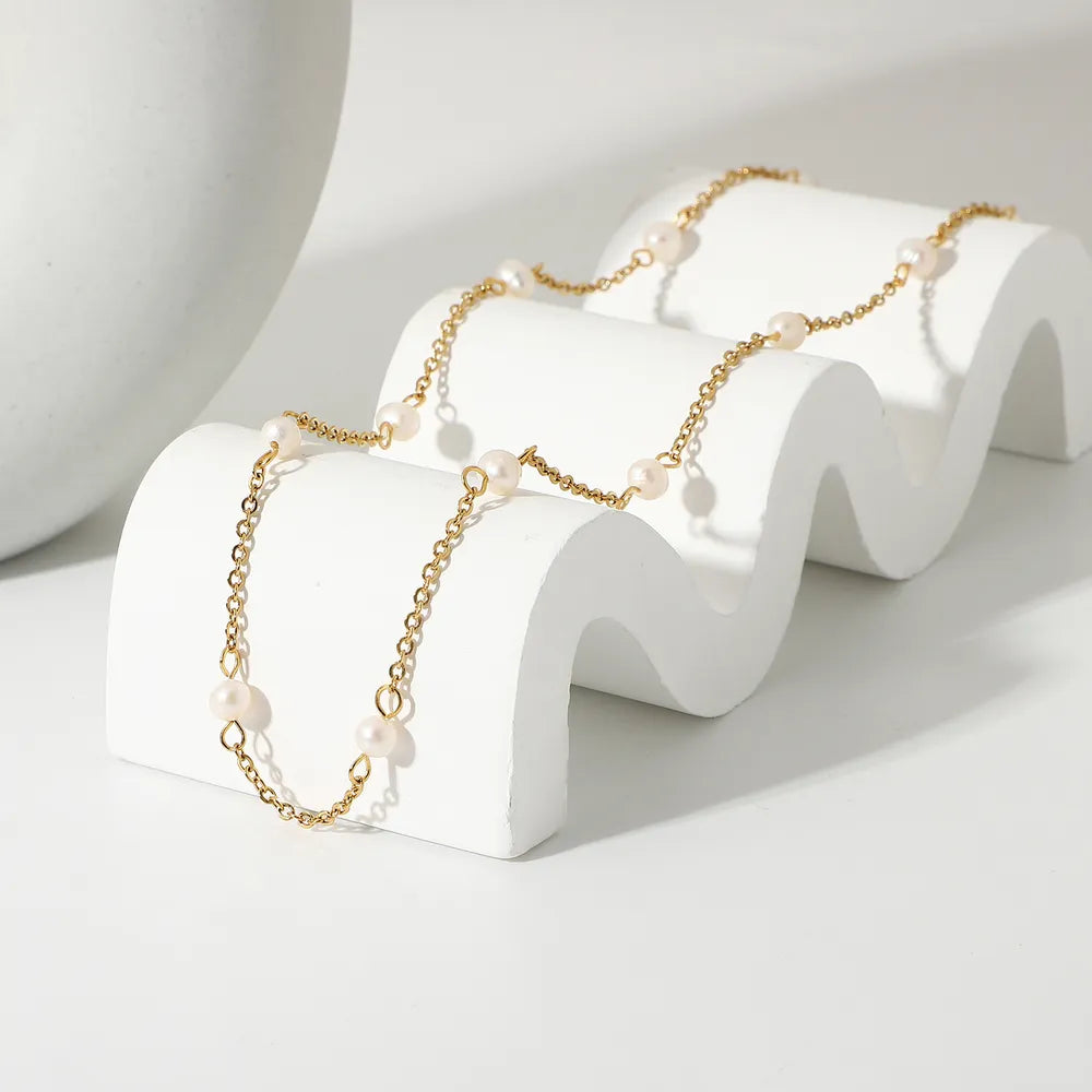 Freshwater Pearl 18K Gold-Plated Necklace - Drazelle Store