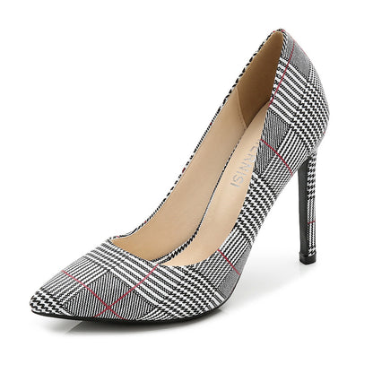 Lightweight Houndstooth Stiletto Heels - Drazelle Store