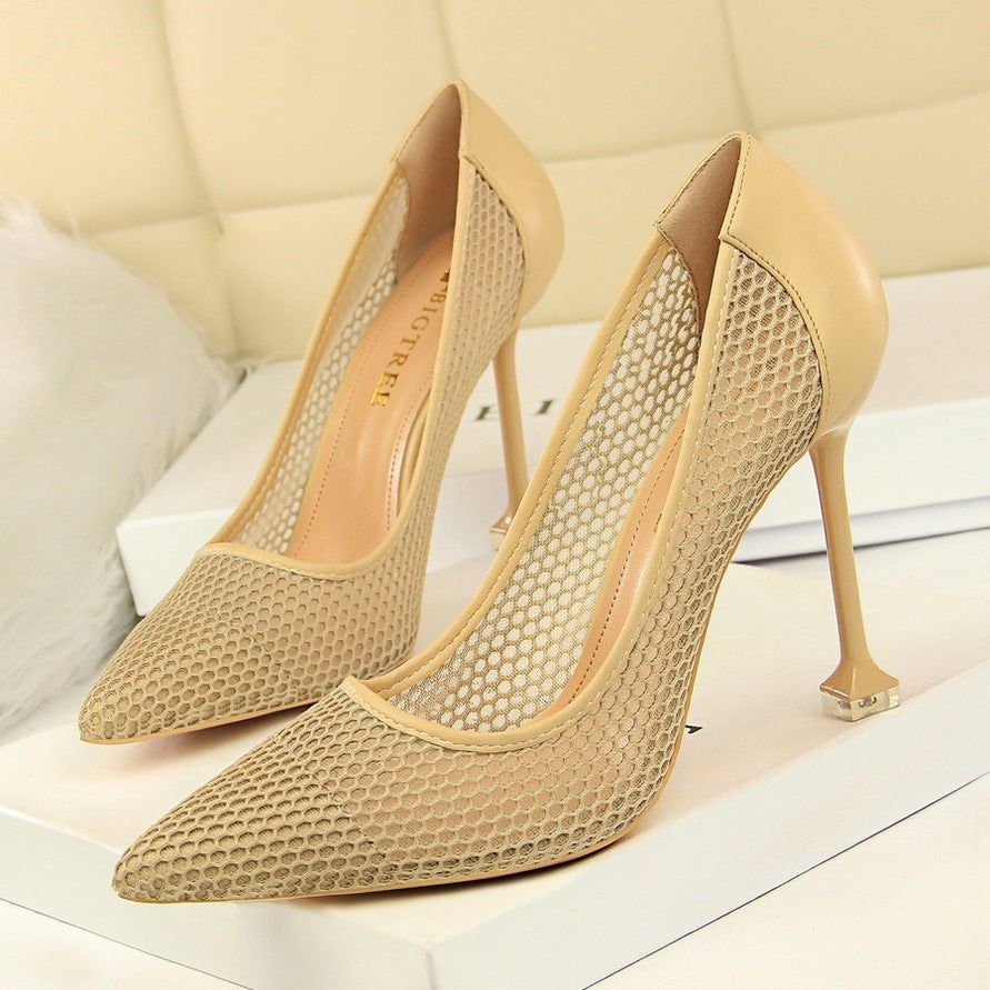 Shallow mouth pointed high heels - Drazelle Store