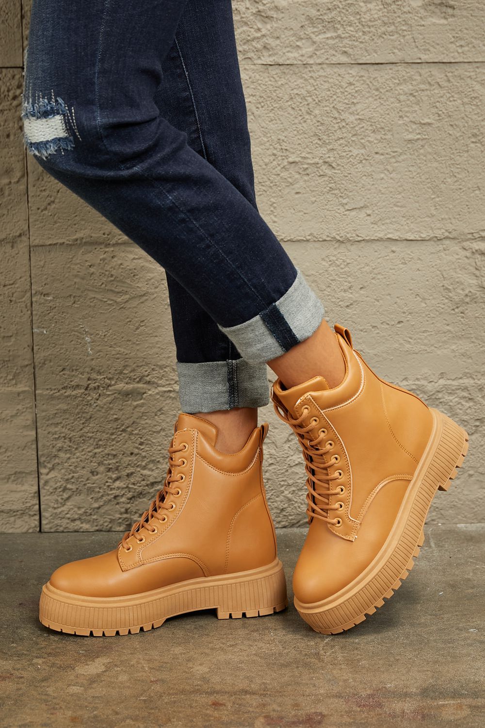 East Lion Corp Platform Combat Boots - Drazelle Store