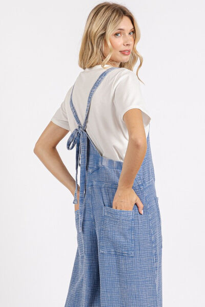 Mittoshop Textured Wide Leg Overalls - Drazelle Store