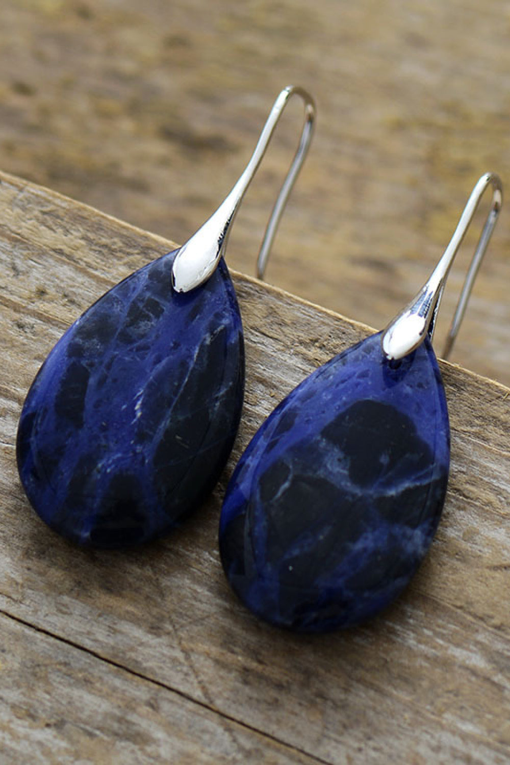 Natural Stone Teardrop Earrings -Drazelle Store