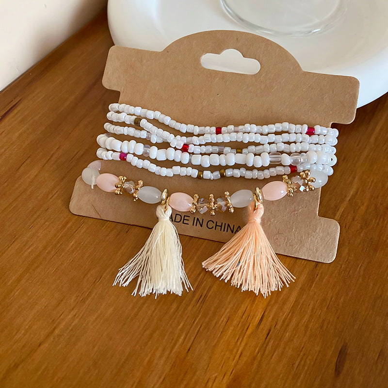 Tassel Rice Bead Bracelet - Drazelle Store