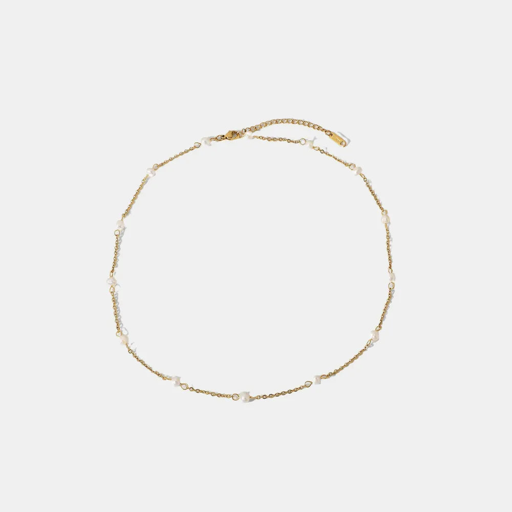 Freshwater Pearl 18K Gold-Plated Necklace - Drazelle Store