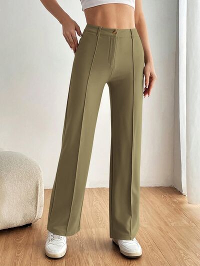 High Waist Wide Leg Pants - Drazelle Store