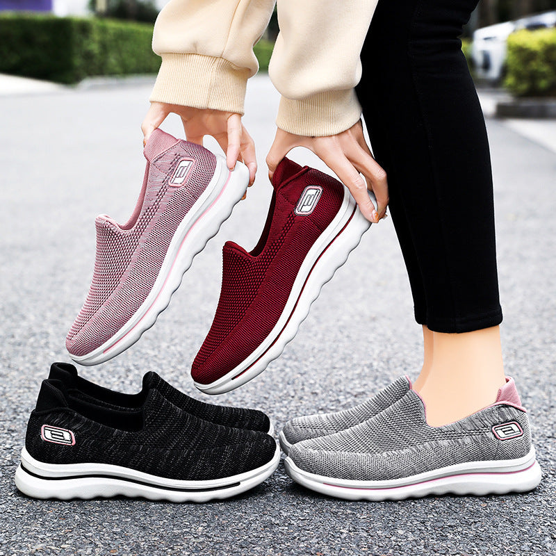 Women's Breathable Middle-aged Slip-on Sneakers - Drazelle Store