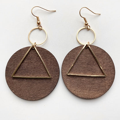 Geometric Drop Earrings-Drazelle Store