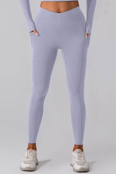 High Waist Active Leggings with Pockets - Drazelle Store