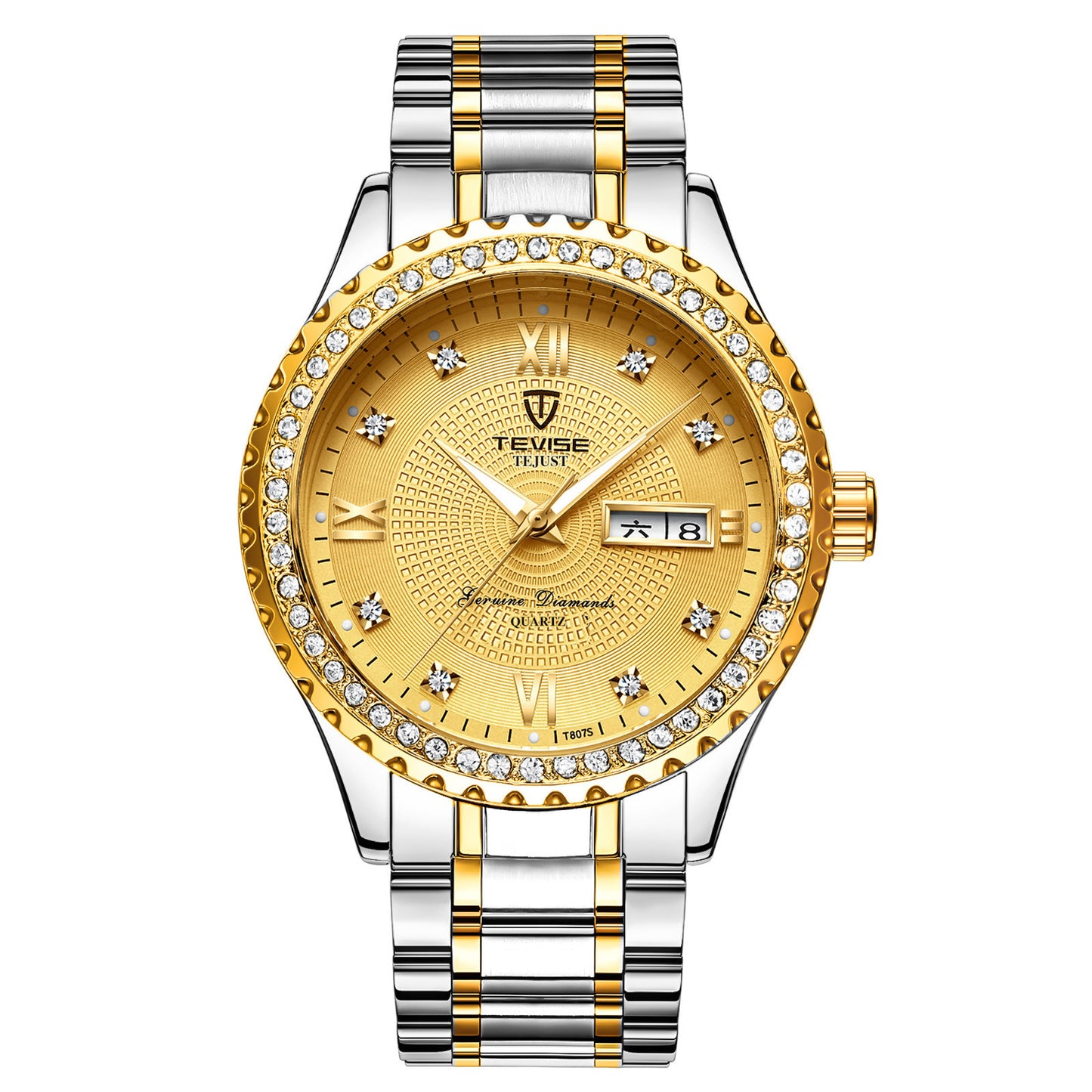 Quartz Gold Diamond Minimalist Wrist Watch - Drazelle Store