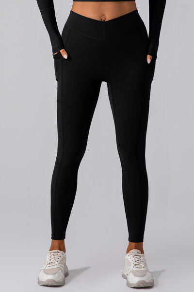 High Waist Active Leggings with Pockets - Drazelle Store