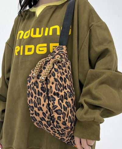 Leopard Nylon Crossbody Bag - Drazelle Store