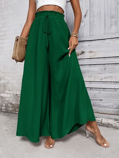 Honey Tied High Waist Wide Leg Pants - Drazelle Store