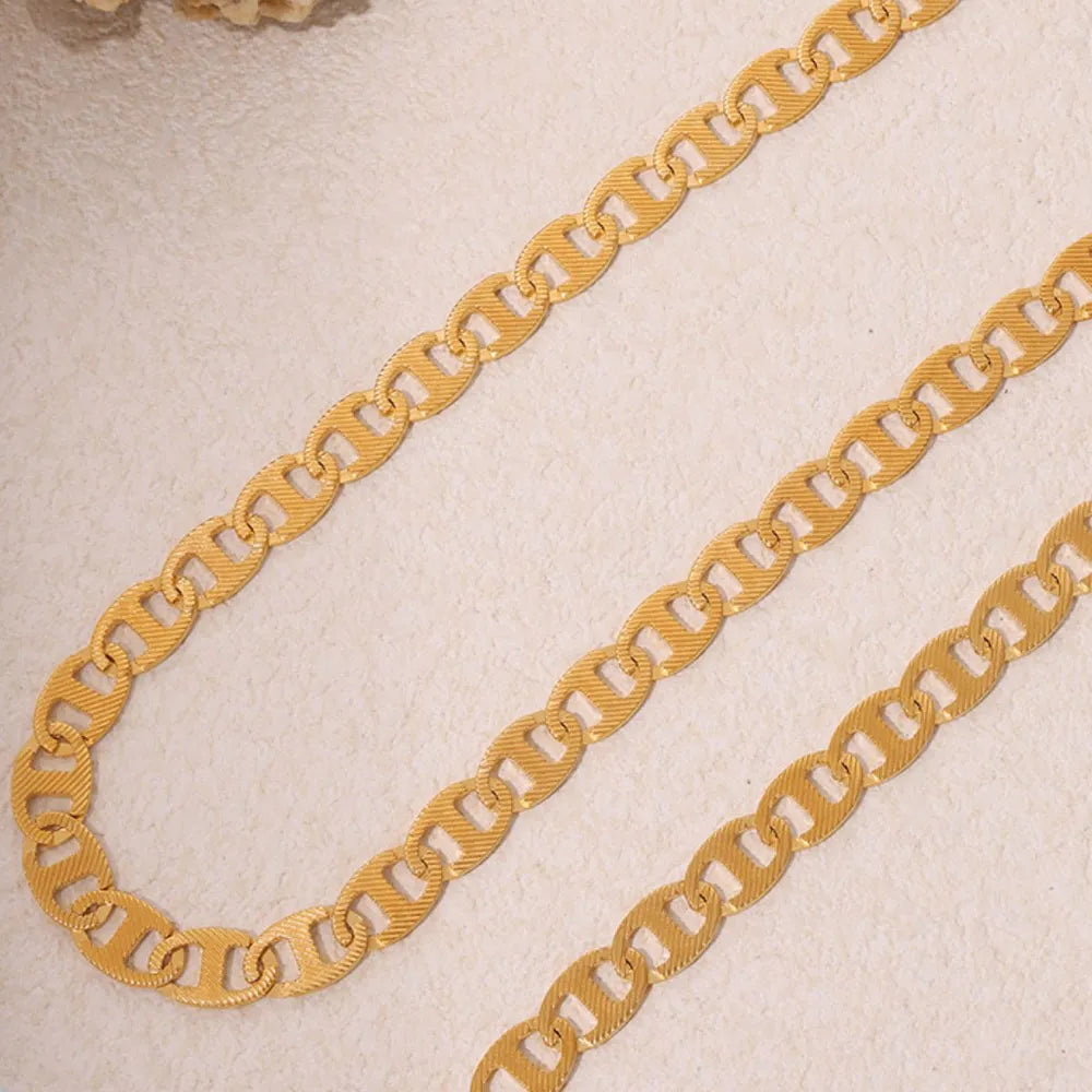 18K Gold-Plated Stainless Steel Chain Necklace - Drazelle Store