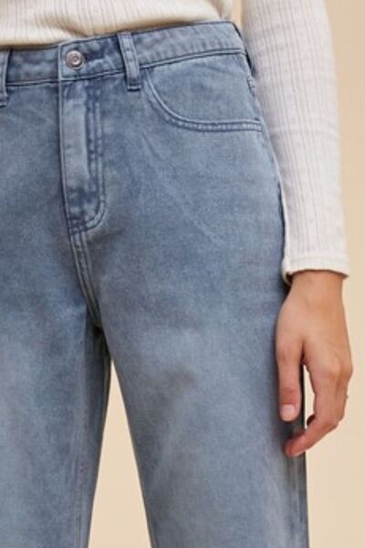 Annie Wear Distressed Raw Hem Jeans - Drazelle Store