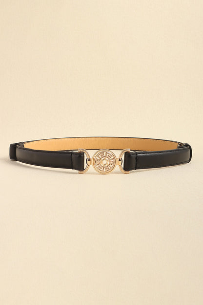 Rhinestone Decor PU Leather Belt - Drazelle Store