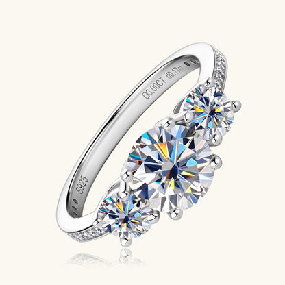 3 Carat Moissanite 925 Sterling Silver Ring - Drazelle Store