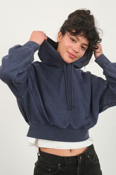 HYFVE Drop Shoulder Cropped Hoodie - Drazelle Store