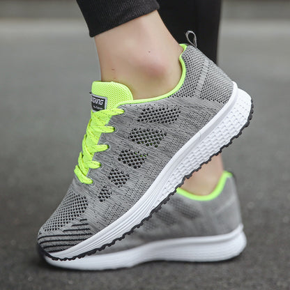 Black White Sneakers Women Lace Up - Drazelle Store