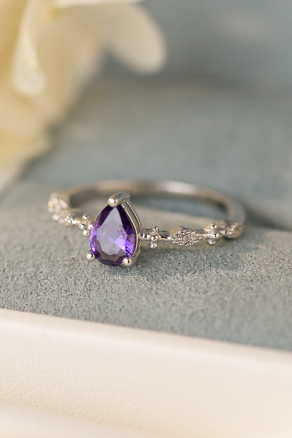 Amethyst 925 Sterling Silver Ring - Drazelle Store