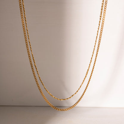 Stainless Steel Double-Layered Necklace - Drazelle Store