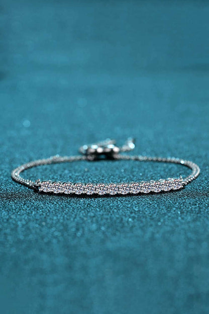 Adored Moissanite Sterling Silver Bracelet - Drazelle Store