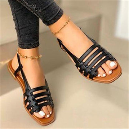 Flat round toe sandals - Drazelle Store