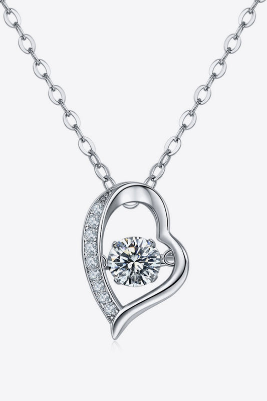 925 Sterling Silver Moissanite Pendant Necklace - Drazelle Store