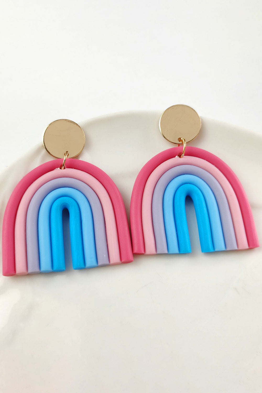 Rainbow Shape Dangle Earrings -Drazelle Store