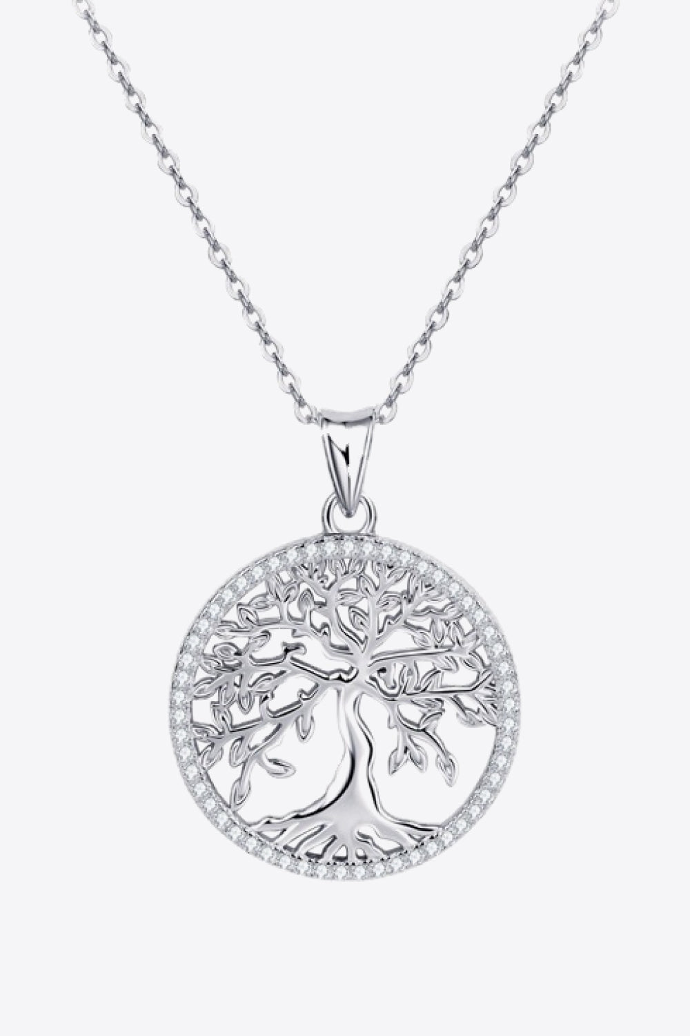 Adored 925 Sterling Silver Moissanite Tree Pendant Necklace -  Drazelle Store