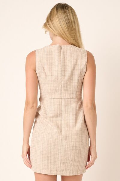 Mittoshop Tweed Sleeveless Mini Dress - Drazelle Store