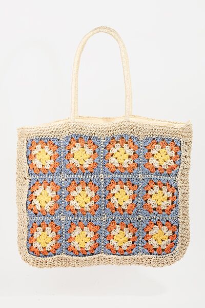 Fame Flower Braided Tote Bag - Drazelle Store