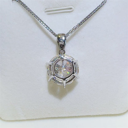 10 Carat Moissanite 925 Sterling Silver Pendant Necklace - Drazelle Store