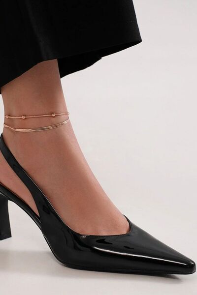 Beast Fashion Faux Leather Point Toe Slingback Pumps - Drazelle Store