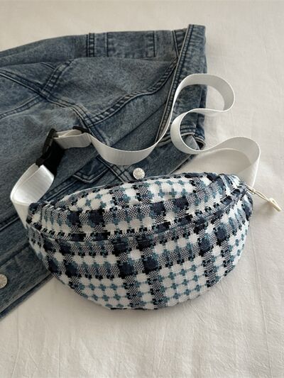 Plaid Wide Strap Crossbody Bag - Drazelle Store