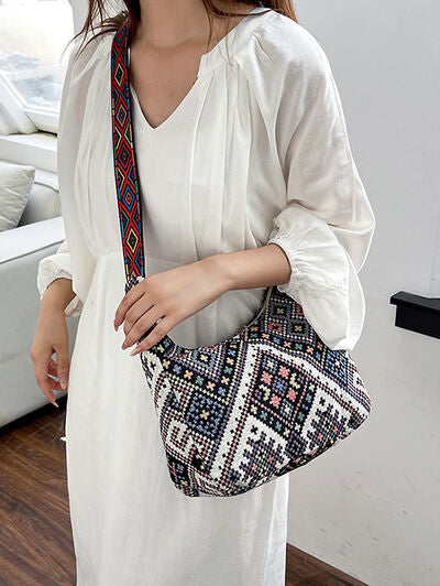 Geometric Adjustable Strap Crossbody Bag - Drazelle Store