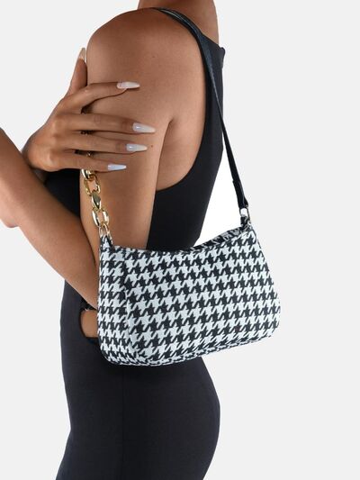 Houndstooth Polyester Handbag - Drazelle Store